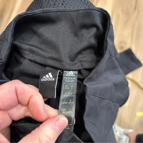 Adidas Tech Track Jacket Women's Large Black Lightweight Mesh Back - Picture 9 of 11